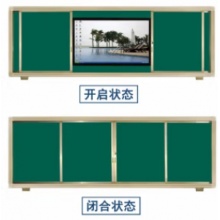 鸿合（HiteVision） 可装电子白板一体机左右推拉绿板四块装\/两块装学校专用教室黑板推拉黑板 推拉黑板绿板（粉笔专用）