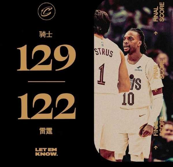 NBA战报消息：雷霆122-129不敌骑士结束15连胜 阿伦25分12板 SGA31分